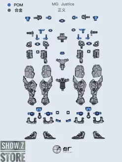 Point Factory Studio PFS02-2 Metal Parts For Bandai MG ZGMF-X09A Justice Gundam -Chic Toy Shop 16d43673e0