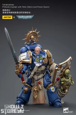 JoyToy Source 1/18 Warhammer 40K Ultramarines Primaris Captain With Relic Shield And Power Sword -Chic Toy Shop 3d1360c02e