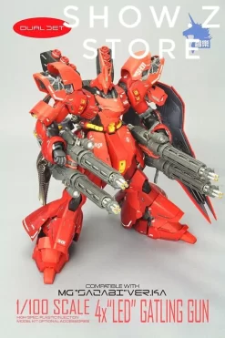 Zhile ZL MG 1/100 4X Sazabi MSN-04 Gatling Gun Add On Kit W/ LED -Chic Toy Shop 8185644d14