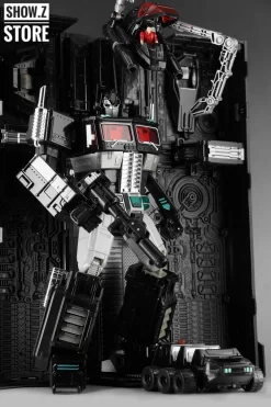 4th Party MP-10B Optimus Prime Black Version Figure & Trailer  -Chic Toy Shop b6c764ca67
