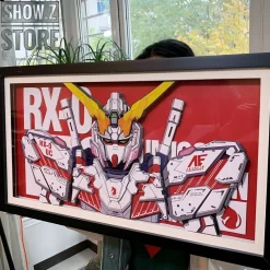 ChenFu Studio RX-0 Unicorn Gundam 3D Wall Art Decoration Picture -Chic Toy Shop bac553331e